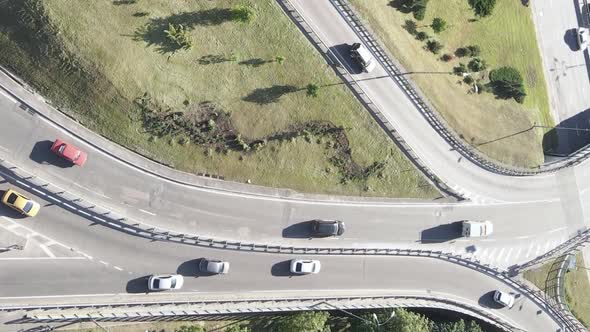 Kyiv, Ukraine Road junction Vertical video alt