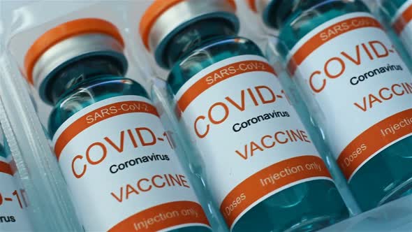 Ampoules With Covid-19 Vaccine.