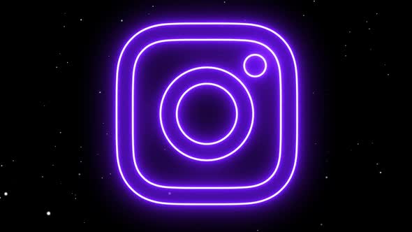 Neon Instagram Social Media Icon by VIDEOPILOT_pro | VideoHive