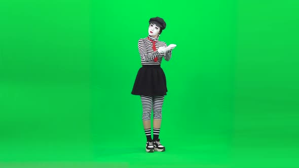 Mime Girl Acting Like She Postwoman alt