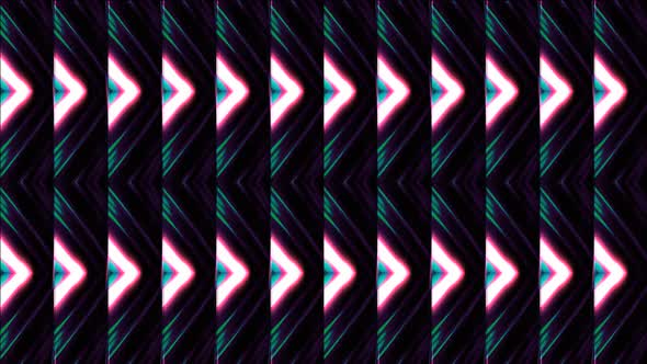 Neon shimmering triangles in pattern alt