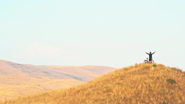 Cyclict Excited Reaching Top Enjoy Panorama (1) alt