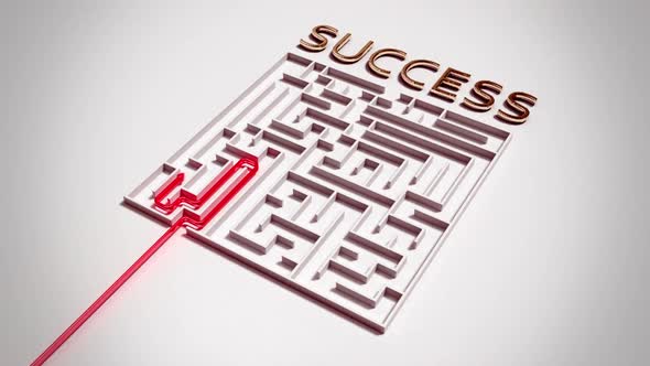 Animation of the successful finding way to get dreamed target, the success. HD alt