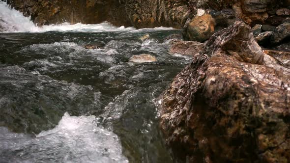 Wild Waterfall In Nature And Rocks 5