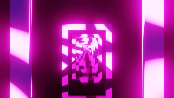 Neon purple glow color moving seamless VJ art loop abstract background.