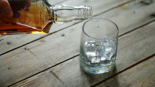 Whisky Is Poured Into Glass in Slow Motion alt