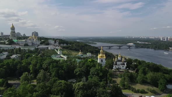 Panorama of the Kyiv city and Kyiv Pechersk Lavra