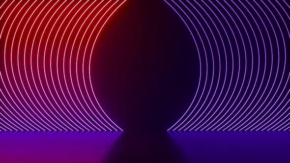 Rotating Glowing Round Lines