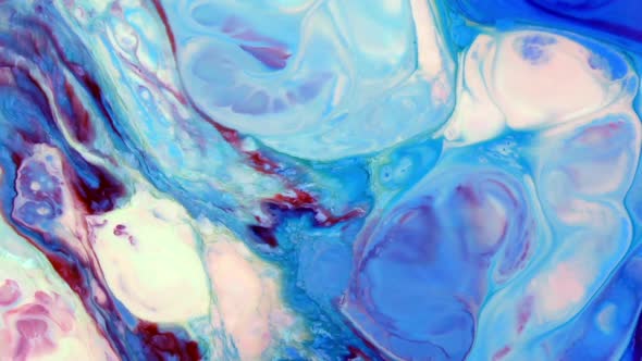 Colorful Liquid Ink Colors Blending Burst Swirl Fluid 70