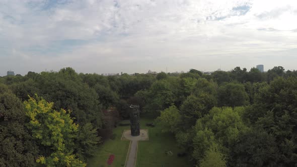 Aerial view of the Monument Of Romanian Infantry alt
