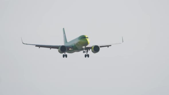 Jet Passenger Airplane Landing alt