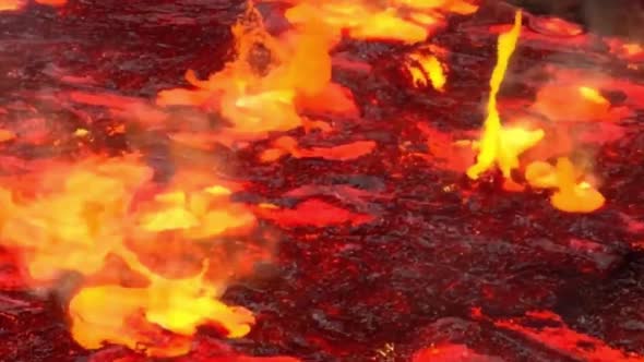 Bubbling Lava In The Vents Of Volcanoes 