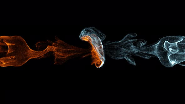 Particle Fluid Collision Overlay 4K alt