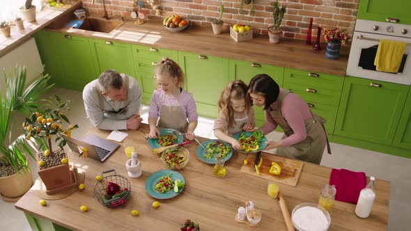 Amazing Rustic Kitchen Good Looking Family Eating