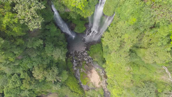 Beautiful Tropical Waterfall BaliIndonesia alt