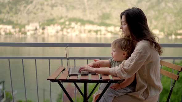 Multitasking Mom Working Remote Stressed Out alt