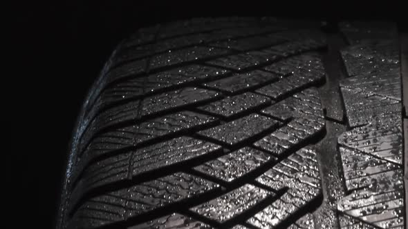 Rotation Of A Wet Car Wheel