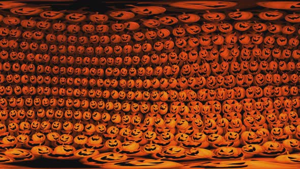 8K 360 degrees equirectangular panorama of pumpkins
