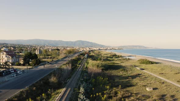 Tracking a train near the ocean alt