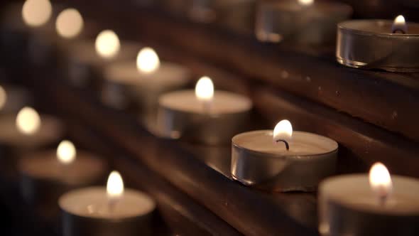 Candles In The Church Rack Focus