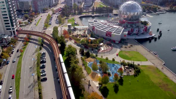 Skytrain Leading To Science World