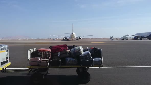 Transportation Suitcases at Airport