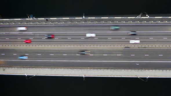 Rising Drone Shot Reveals Spectacular Elevated Highway, Bridges, Transportation and Infrastructure