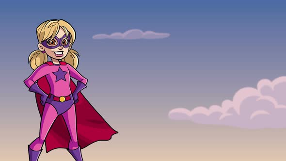 Super Girl Sky Background