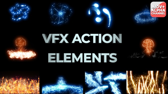 VFX Action Elements And Transitions | Motion Graphics Pack