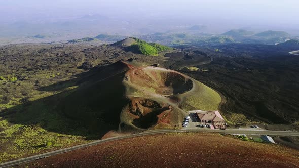 Volcanic Landscape, Silvestrian Craters on the Volcano Etna, Sicily