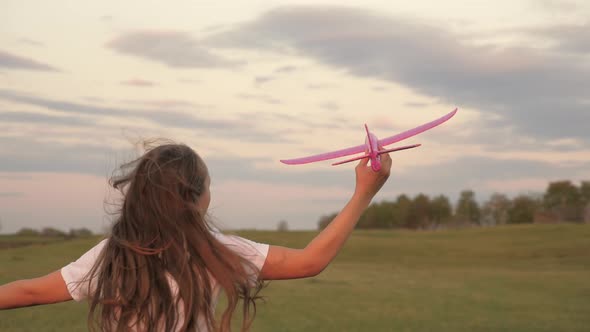 Teenager Dreams of Becoming a Pilot and Astronaut. Girl Wants To Become Pilot and Astronaut. Slow alt