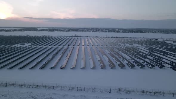 Drone Fly Over Solar Farm alt