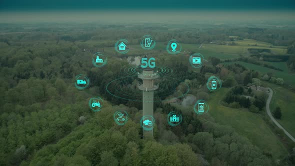 5G Network Tower Iot Internet Of Things Future Benefits Motion Graphics