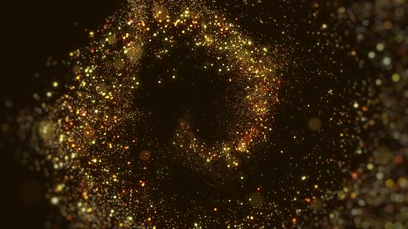 Gold Particle Magic Background