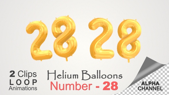 Celebration Helium Balloons With Number – 28