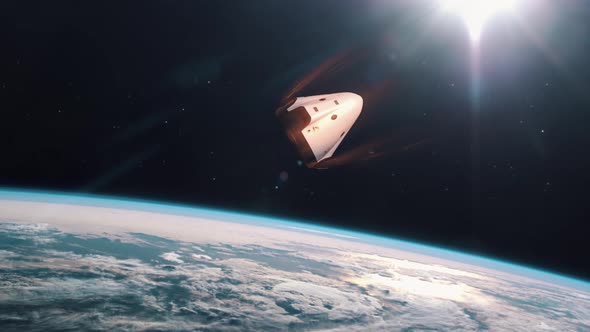 Space Capsule Reentry in Earth Atmosphere by BlackBoxGuild | VideoHive