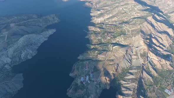 Aerial view of Kızılırmak canyon