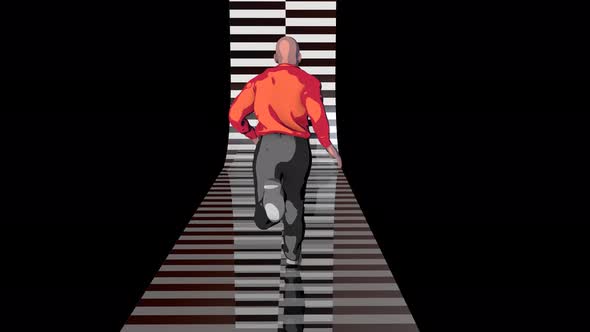 4K Running Man Hypnotic VJ Loop alt