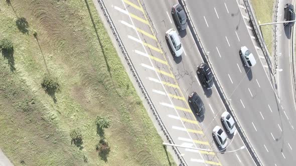 Cars on the Road Aerial View alt