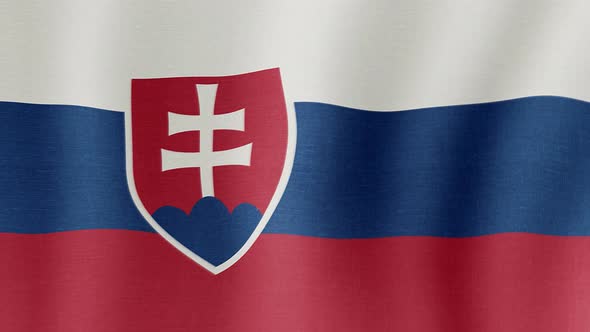 The national flag of Slovakia