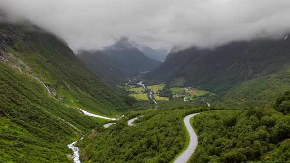Aerial Footage Beautiful Nature Norway alt