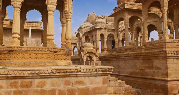 Bada Bagh Cenotaphs Hindu Tomb Mausoleum Made of Sandstone in Indian Thar Desert alt
