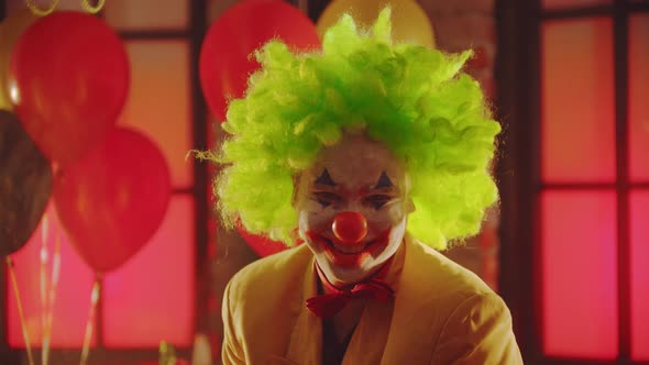 A Crazy Man Clown Laughing alt