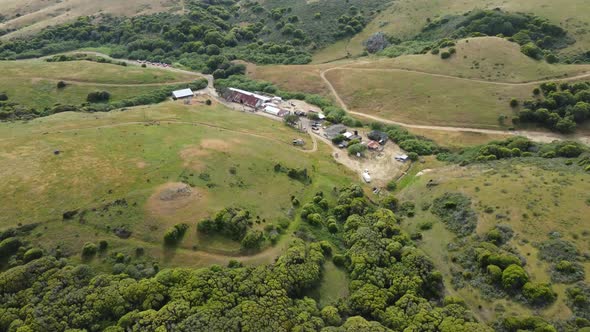 Flying High Over astonishing Nature Scenery, Peaceful Place In California Mountains alt