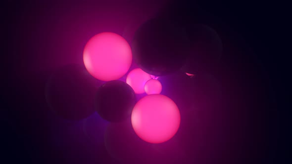Abstract Glow Spheres Background 4K