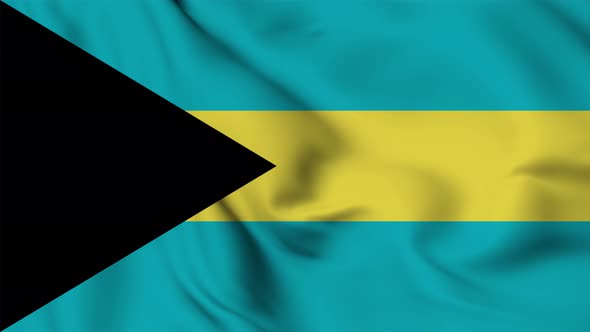 The Bahamas flag seamless waving animation