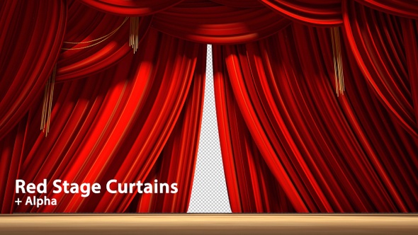 Red Stage Curtains with Alpha