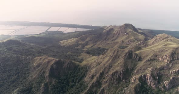 A panorama Drone view from the highest mountains at Chame District, Republic of Panama alt