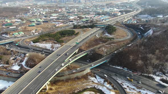Korea Namyangju Highway Interchange Road Traffic