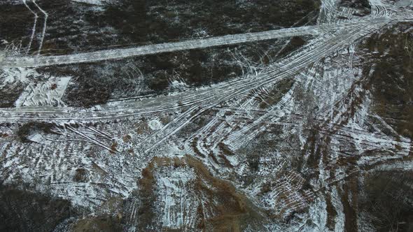 Construction site in a city vacant lot. alt